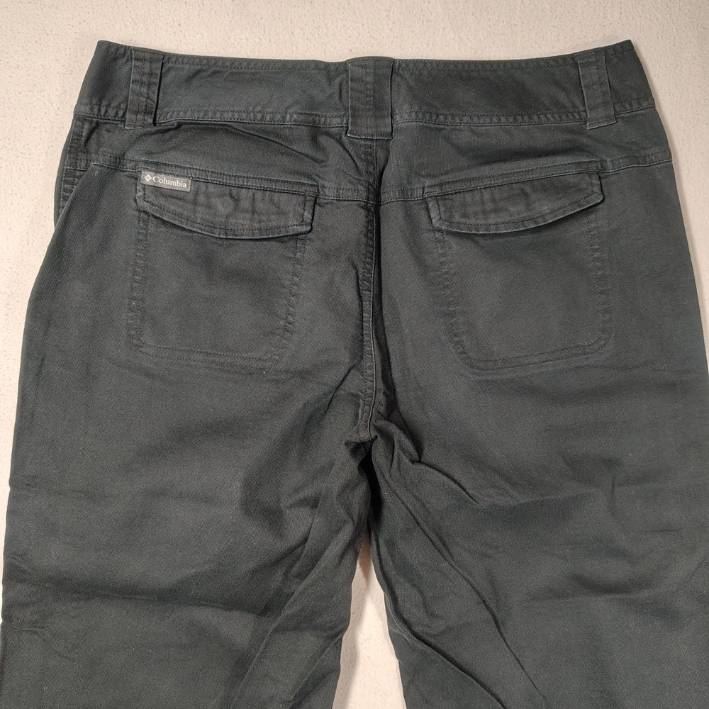 Columbia Capri Pants Womens Size 8 Black Cotton Blend Stretch Outdoor Utility - Picture 8 of 12